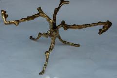 Guido Agostini 1970 Coffee Table with Gilded Bronze Branches Dlg Agostini - 2336322