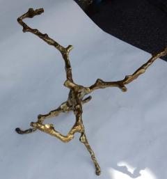 Guido Agostini 1970 Coffee Table with Gilded Bronze Branches Dlg Agostini - 2336332