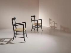 Guido Chiappe Beech and Cane Armchairs for Continental Hotel in Santa Margherita - 3473131