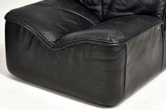 Guido Faleschini Black Leather Lounge Chairs Mariani for Pace - 2712291