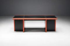 Guido Faleschini Cognac Leather Desk by Guido Faleschini for Mariani Italy 1970s - 3491619