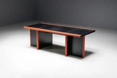 Guido Faleschini Cognac Leather Desk by Guido Faleschini for Mariani Italy 1970s - 3491620