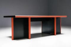 Guido Faleschini Cognac Leather Desk by Guido Faleschini for Mariani Italy 1970s - 3491628