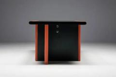 Guido Faleschini Cognac Leather Desk by Guido Faleschini for Mariani Italy 1970s - 3491632