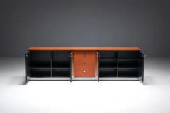 Guido Faleschini Cognac Leather Sideboard by Guido Faleschini for Mariani Italy 1970s - 3484541