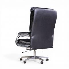 Guido Faleschini Guido Faleschini for Mariani Mid Century Big Executive Leather Desk Chair - 4550684
