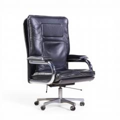 Guido Faleschini Guido Faleschini for Mariani Mid Century Big Executive Leather Desk Chair - 4551891