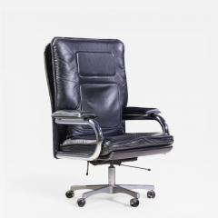 Guido Faleschini Guido Faleschini for Mariani Mid Century Big Executive Leather Desk Chair - 4551892