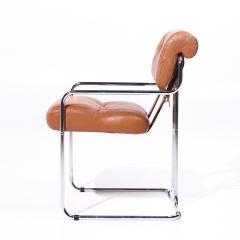 Guido Faleschini Guido Faleschini for Mariani Tucroma MCM Leather and Chrome Chairs Set of 6 - 3994921