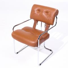 Guido Faleschini Guido Faleschini for Mariani Tucroma MCM Leather and Chrome Chairs Set of 6 - 3994927