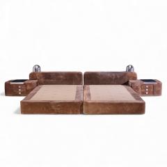 Guido Faleschini Guido Faleschini for i4 Mariani Tucroma Suede King Platform Bed with Nightstands - 4434133