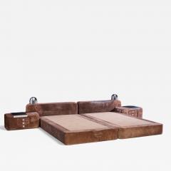 Guido Faleschini Guido Faleschini for i4 Mariani Tucroma Suede King Platform Bed with Nightstands - 4434928