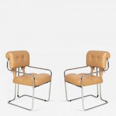 Guido Faleschini Set of 12 Mariani Italian Upholstered Tucroma Dining Chairs - 2791878