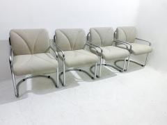 Guido Faleschini Set of 4 Mid Century Tubular Armchairs by Guido Faleschini - 2940496