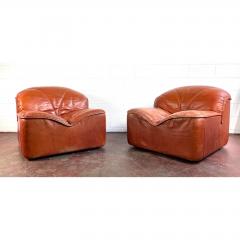 Guido Faleschini Vintage Guido Faleschini Leather Lounge Chairs a Pair - 1692100