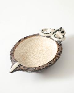 Guido Gambone Glazed Ceramic Ram Bowl in the Manner of Guido Gambone Italy c 1950 - 4609504
