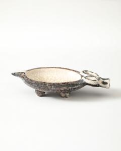 Guido Gambone Glazed Ceramic Ram Bowl in the Manner of Guido Gambone Italy c 1950 - 4609505