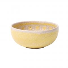 Guido Gambone Guido Gambone Bowl Ceramic Yellow Abstract Geometric Signed - 4432891