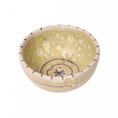 Guido Gambone Guido Gambone Bowl Ceramic Yellow Purple Stripes Abstract Signed - 4432937