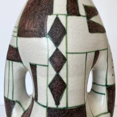 Guido Gambone Pair of Guido Gambone Ceramic Table Lamps Signed - 1295579