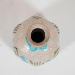 Guido Gambone Signed Midcentury Handcrafted Green and Turquoise Ceramic Vase by Guido Gambone - 1560342