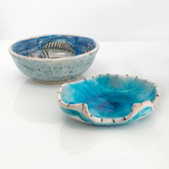 Guido Gambone Two GUIDO GAMBONE STUDIO CERAMIC BOWLS ITALY 1950S  - 2053630