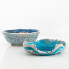 Guido Gambone Two GUIDO GAMBONE STUDIO CERAMIC BOWLS ITALY 1950S  - 2053631