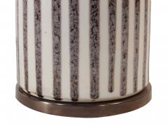 Guido Gambone Vintage Striped Pottery Lamp - 4535135