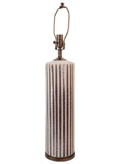 Guido Gambone Vintage Striped Pottery Lamp - 4535146