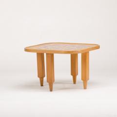 Guillerme et Chambron A French Guillerme et Chambron square oak coffee table with ceramic tile top - 1685353