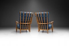 Guillerme et Chambron A Pair of Guillerme et Chambron Grand Repos Lounge Chairs France 1950s - 3483512