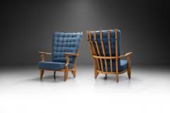 Guillerme et Chambron A Pair of Guillerme et Chambron Grand Repos Lounge Chairs France 1950s - 3483557