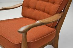 Guillerme et Chambron A Set of Solid Oak Edouard Armchairs by Guillerme and Chambron France 1960s - 3483531