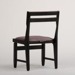 Guillerme et Chambron A set of four French Guillerme et Chambron blackened oak chairs circa 1970 - 1685364