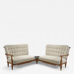 Guillerme et Chambron Corner Sofa with Faience Table France 1960s - 2920886