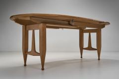 Guillerme et Chambron Extendable Wood and Veneer Dining Table by Guillerme et Chambron France 1960s - 3570544