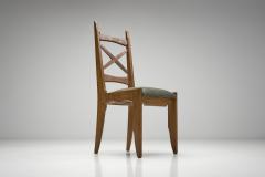 Guillerme et Chambron Five Upholstered Dining Chairs by Guillerme et Chambron France ca 1960s - 4566833