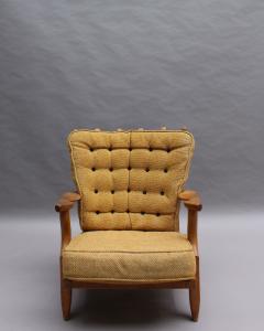 Guillerme et Chambron French 1950s Grand Repos Armchair by Guillerme et Chambron - 2004581