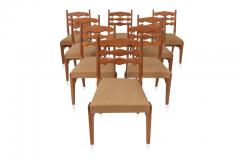 Guillerme et Chambron Guillerme Chambron Set of Nine Solid Oak Dining Chairs - 451412