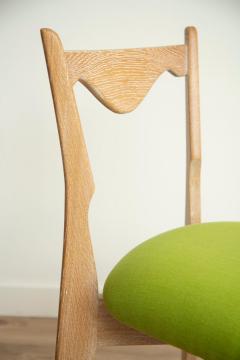 Guillerme et Chambron Guillerme Chambron Set of Ten Dining Chairs in Cerused Oak - 4390754