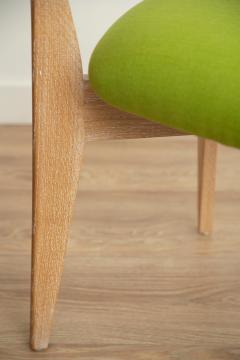 Guillerme et Chambron Guillerme Chambron Set of Ten Dining Chairs in Cerused Oak - 4390755