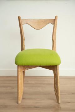 Guillerme et Chambron Guillerme Chambron Set of Ten Dining Chairs in Cerused Oak - 4390757