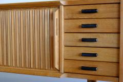 Guillerme et Chambron Guillerme Chambron Sideboard in Oak and Ceramic Votre Maison France 1960s - 3318558