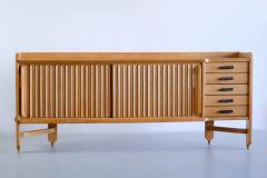 Guillerme et Chambron Guillerme Chambron Sideboard in Oak and Ceramic Votre Maison France 1960s - 3318560