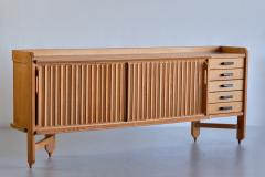 Guillerme et Chambron Guillerme Chambron Sideboard in Oak and Ceramic Votre Maison France 1960s - 3318566