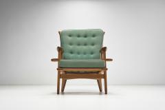 Guillerme et Chambron Guillerme and Chambron Gentleman Chair in Light Oak France 1970s - 3520770