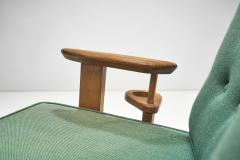 Guillerme et Chambron Guillerme and Chambron Gentleman Chair in Light Oak France 1970s - 3520775