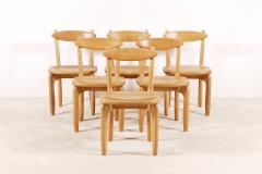 Guillerme et Chambron Guillerme and Chambron Set of 6 Thierry Dining Chairs for Votre Maison 1960 - 1247889