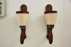 Guillerme et Chambron Guillerme and Chambron Wood Sconces - 226633