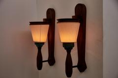 Guillerme et Chambron Guillerme and Chambron Wood Sconces - 226636